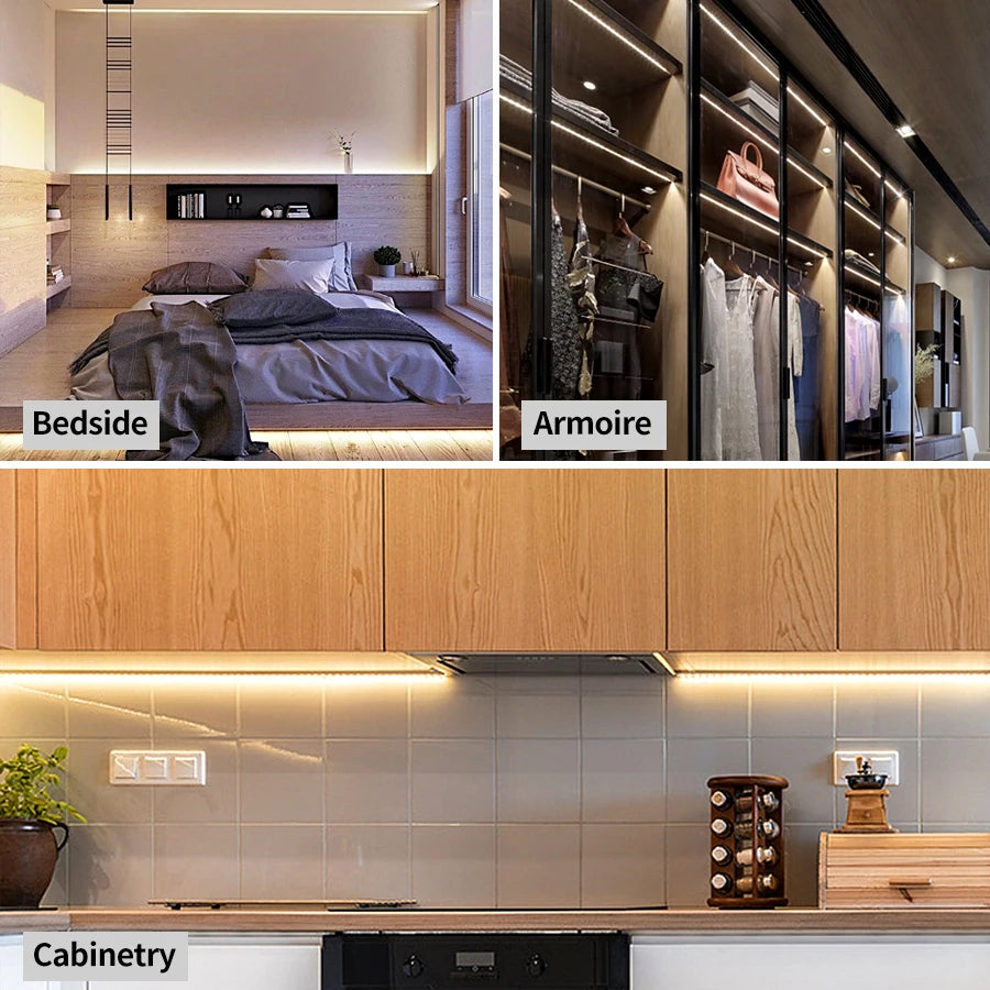 Closet LED strip with sensor