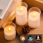 LED candle set (real wax look)