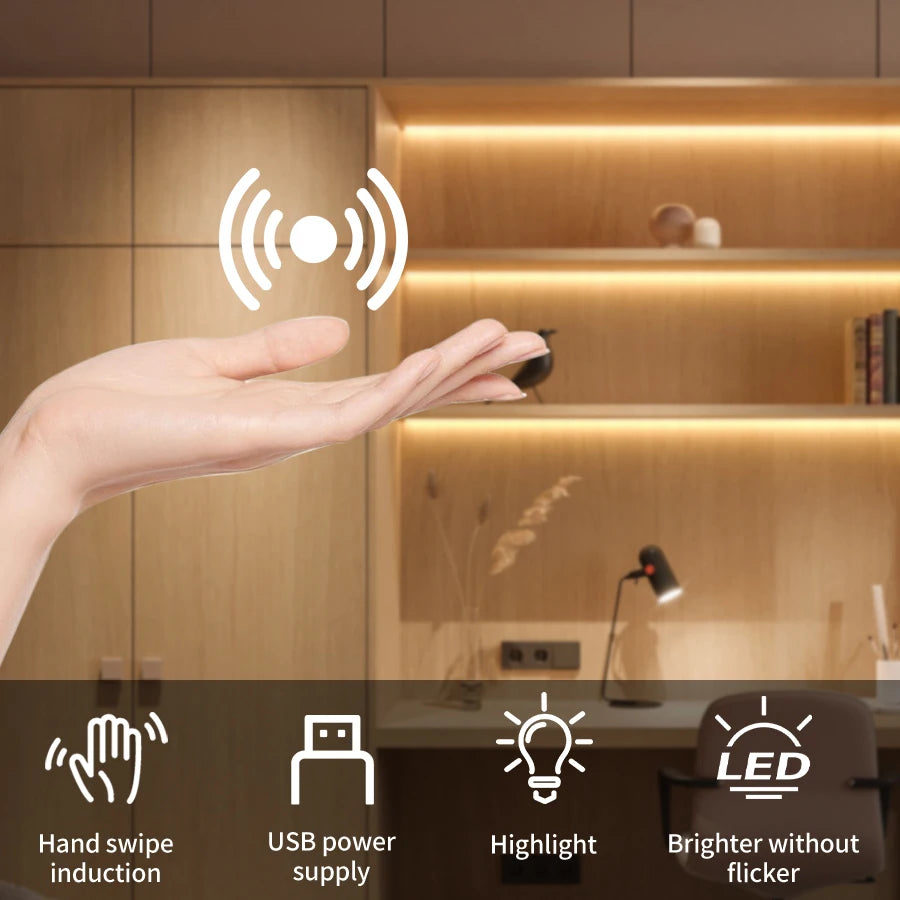 Closet LED strip with sensor