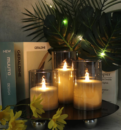 LED candle set (real wax look)