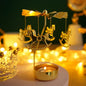 Golden Carousel Candle Holder